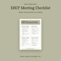 Free EHCP Meeting Checklist